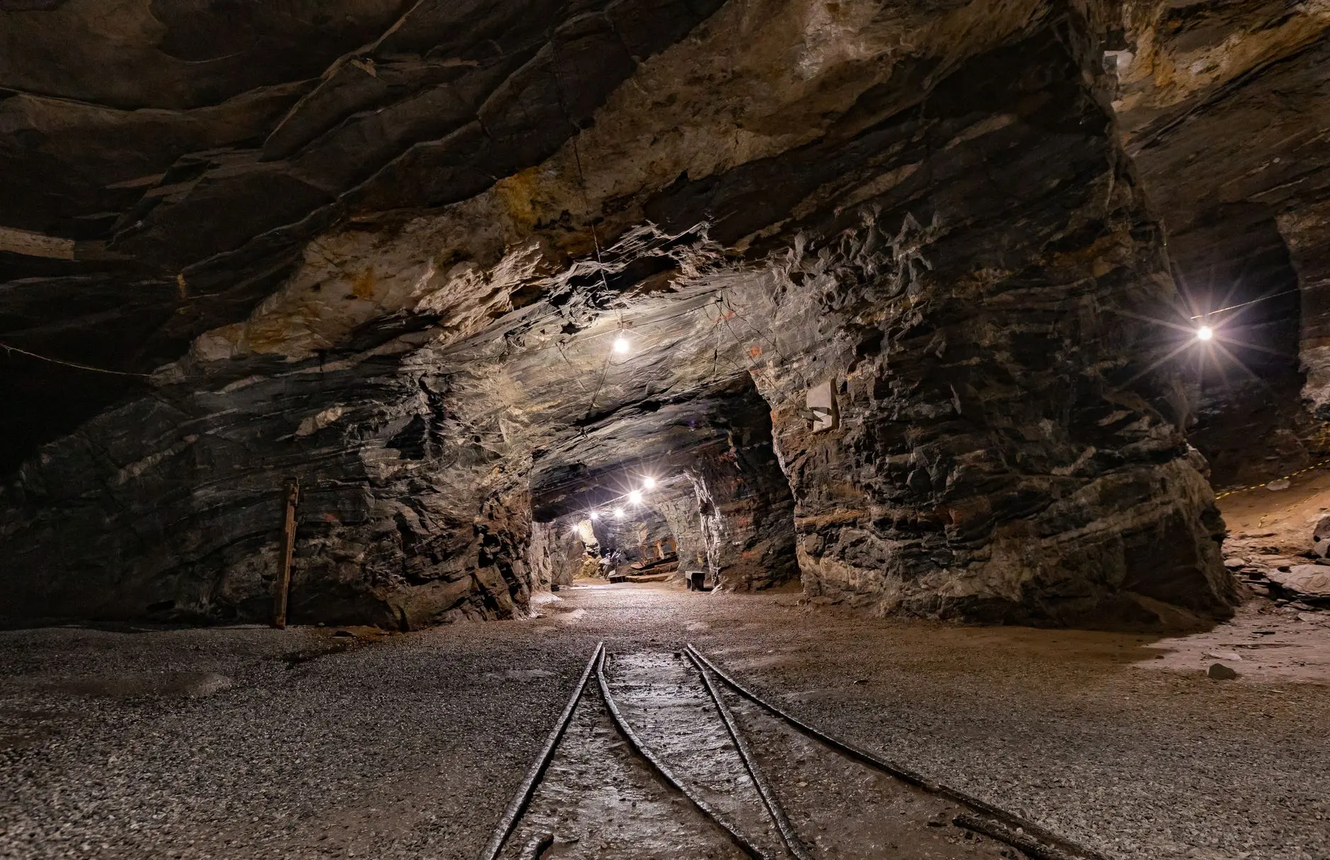 a track in a mine